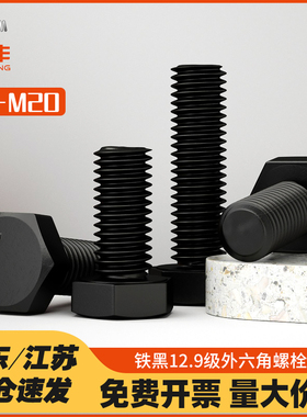 12.9级外六角螺丝螺栓加长高强度螺杆螺钉M5M6M8M10M12M14M16m20