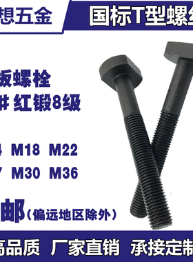 45#T型螺丝M14M18M22M27M30M36冲床铣床螺杆国标t形模具压板螺栓