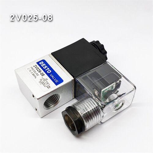 DESTO厂家直销2V025-08/06二位三通气控电磁阀12V/24V/220V铝