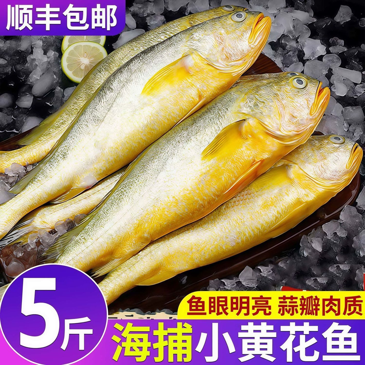 野生小黄花鱼新鲜冷冻黄鱼鲜活鱼速冻小黄鱼海鱼海鲜水产商用批发