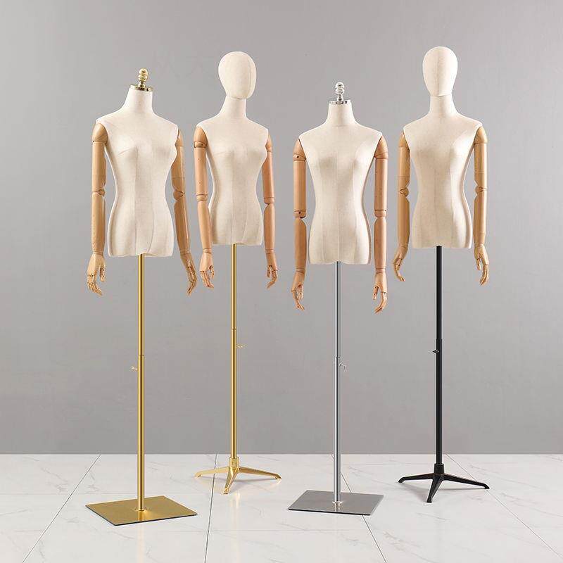 模特女人体服装店女装半身道具女衣服展示架假人带头手臂人台模型