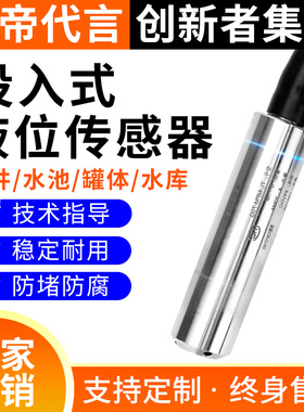 投入式液位变送器传感器探头水位显示器控制消防水箱液位计4-20ma