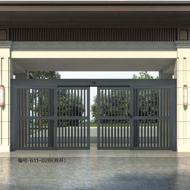 庭院铁艺大门别墅大门小区农村自建房百叶进户门双开入户门防盗门