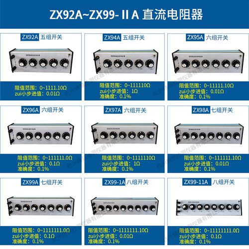 上海正阳ZX92AZX94AZX95AZX96AZX97AZX98AZX99A直流电阻器电阻箱