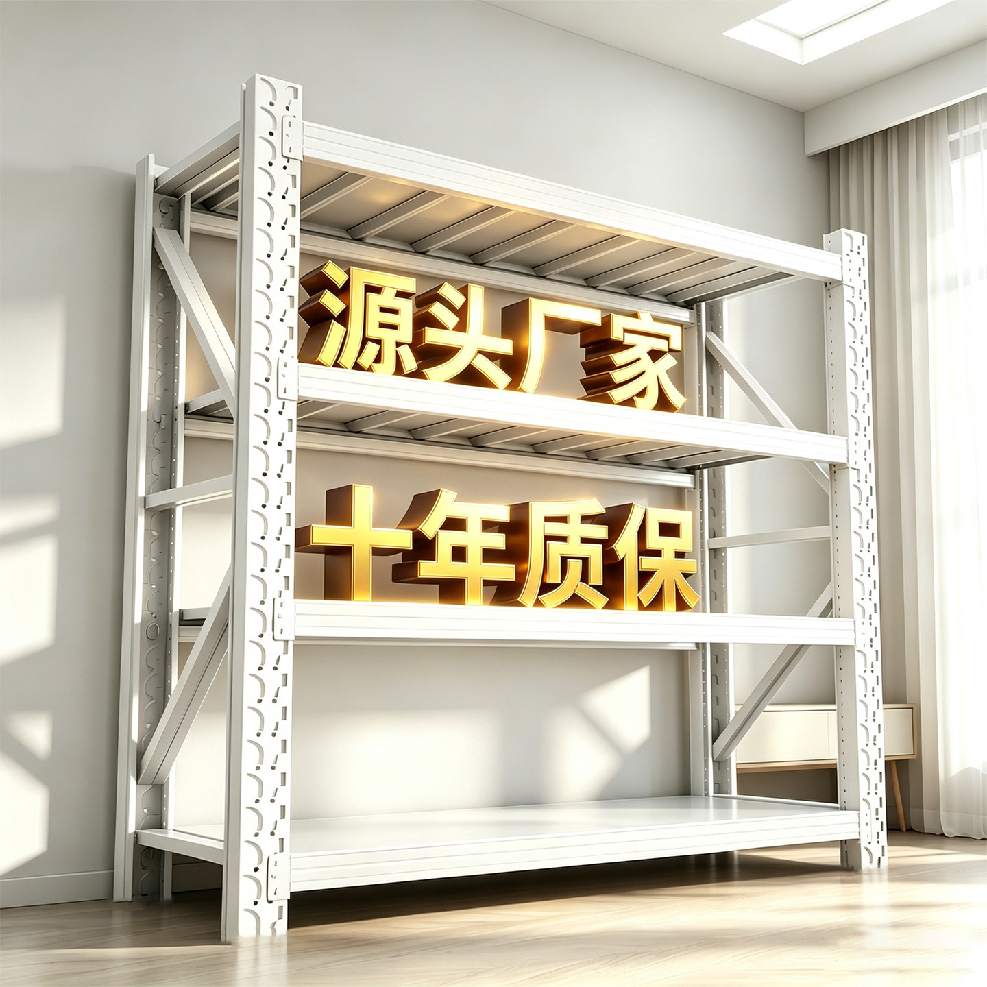 小型货架蝴蝶扣仓储货架多层可调节加厚落地架超强承重仓库快递架