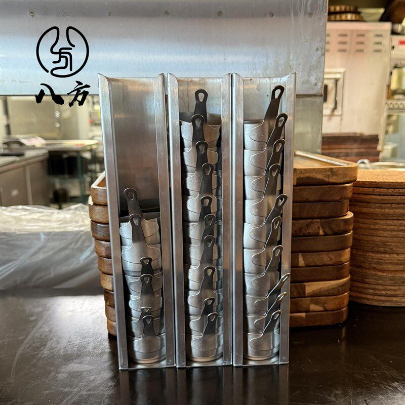 商用比萨酱汁杯收纳盒/酱料杯定位盒/披萨牛排酱汁壶八方
