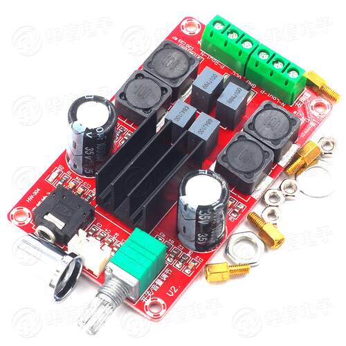 XH-M189 2*50W高端数字功放板DC24V TPA3116D2双声道立体声功放