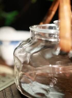 手工藤编提梁水立方泡茶壶公道杯家用耐热玻璃公杯煮茶器茶具