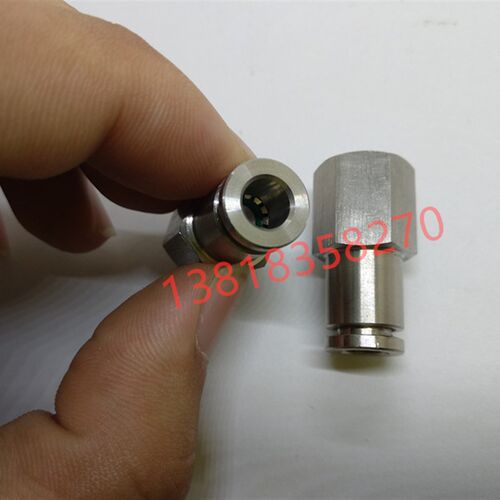 304不锈钢内丝快插PCF6-02内螺纹内牙316L带拼母7/16气管MPF穿板