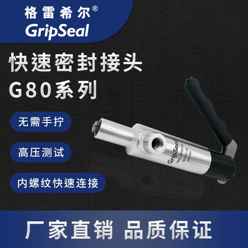 G80内螺纹快速密封接头内丝高压快插连接器气动气密测试封堵连通