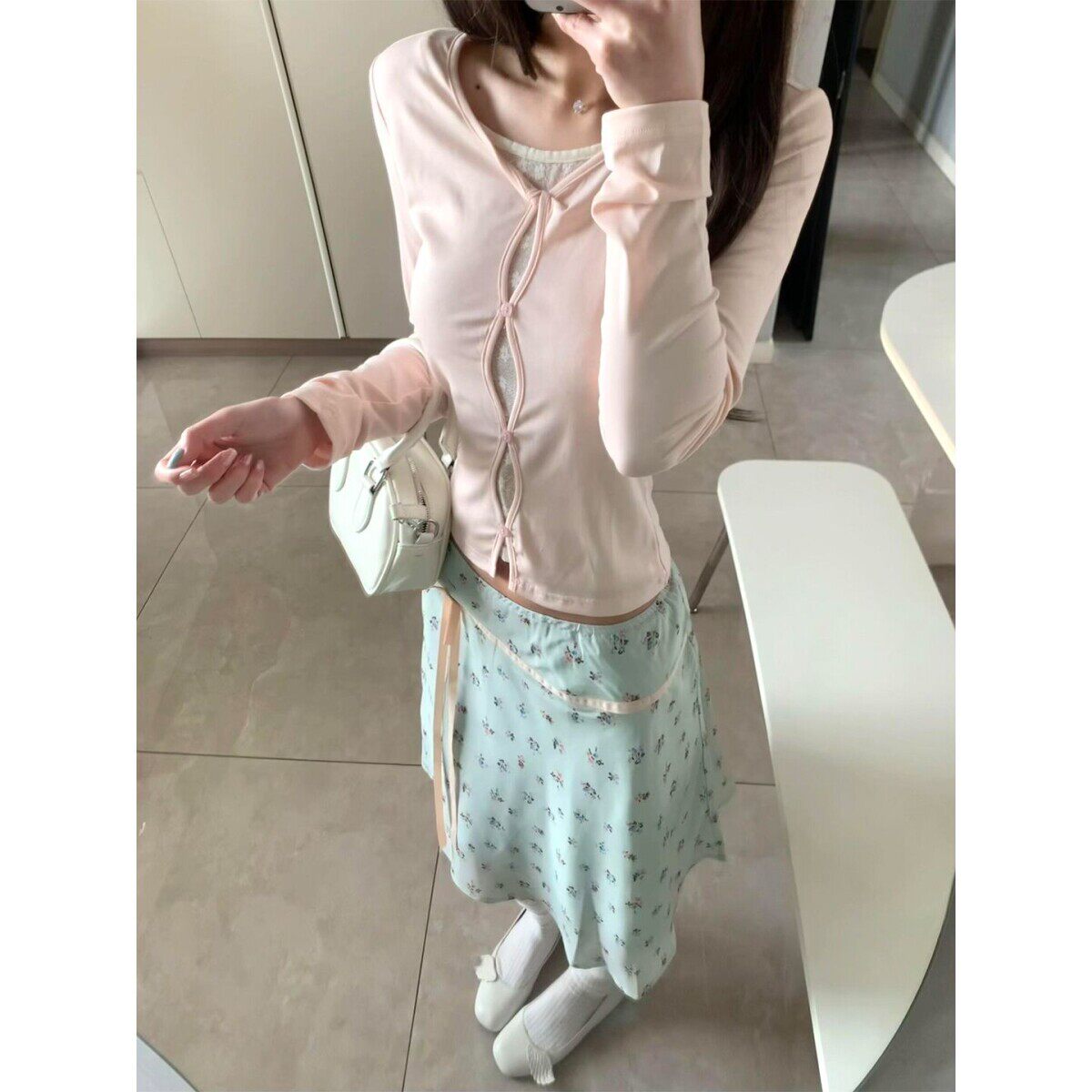 早春季小个子韩系独特漂亮碎花短裙连衣裙子女夏2026新款穿搭套装