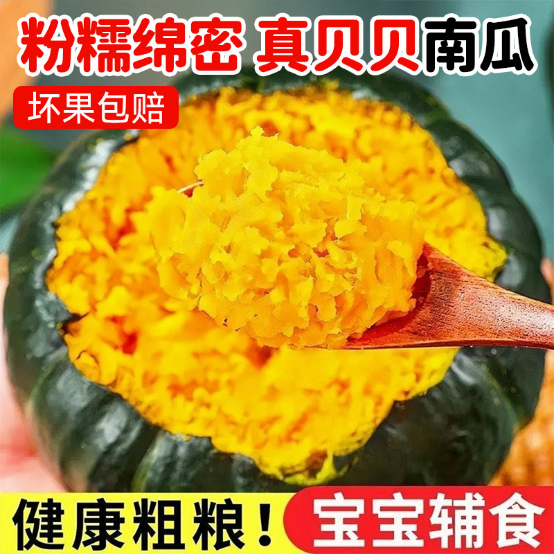 内蒙古沙地贝贝南瓜板栗味小南瓜新鲜粉糯宝宝辅食粗粮产地直发