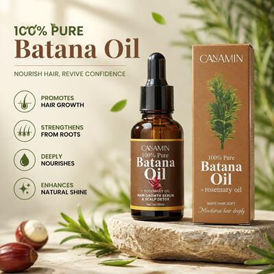 跨境外贸100% Pure Batana Oil巴塔纳油有机迷迭香头发护发精油