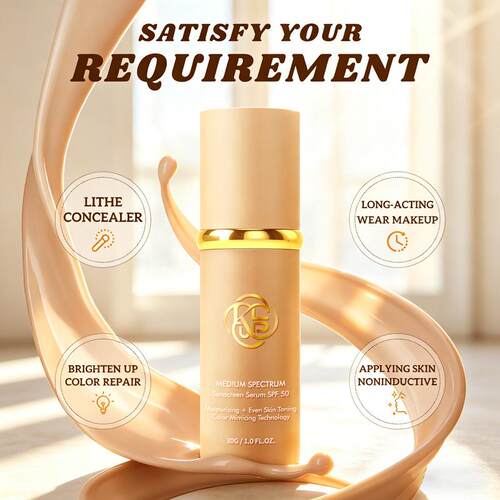 外贸现货PURE变色粉底液Color Changing Foundation英文包装现货