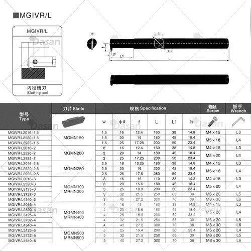 数控白色刀杆内孔槽刀杆MGIVR2016/2520-1.5数控车床切断刀杆刀具