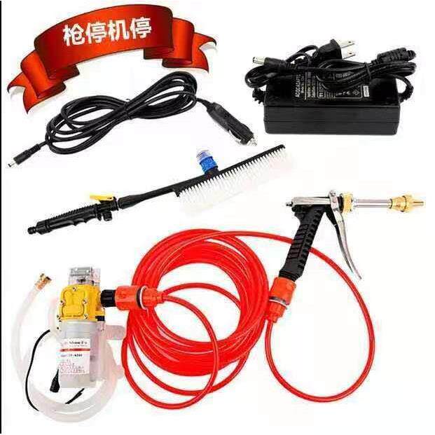 车载洗车器家用汽车清洁工具套装12V水枪洗车泵洗车用品电动