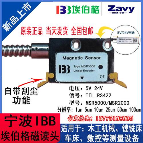 IBB埃伯格磁栅尺磁读头MSR5000/MSR2000PLC工控直线电机ZAVY读头
