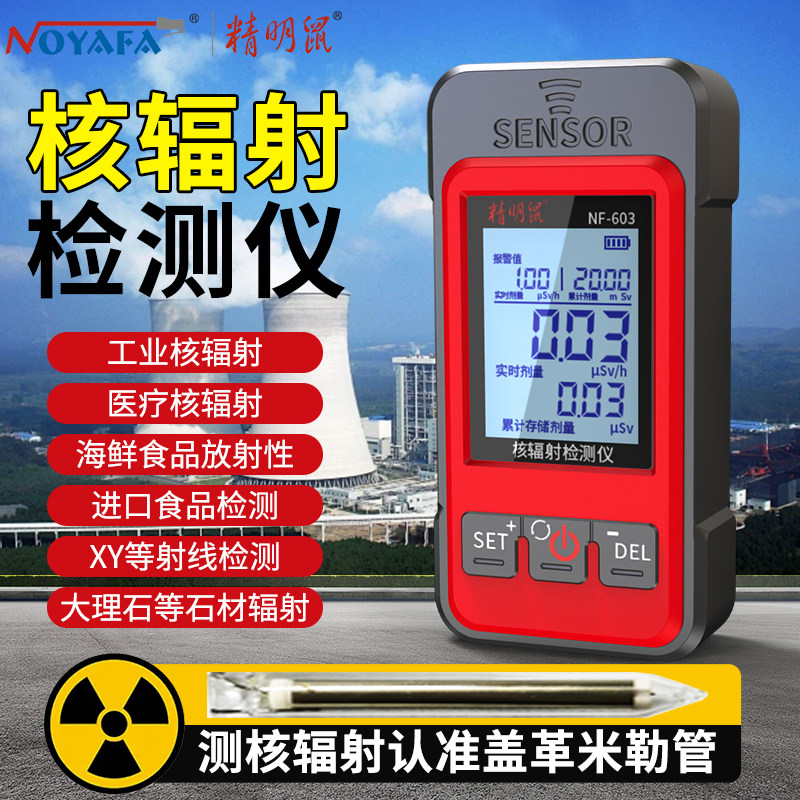 精明鼠核辐射检测仪家用专业海鲜食品石头放射性计量报警盖计数器