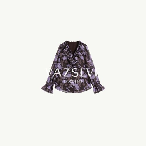 【VAZSLVE/全新】捡漏新款法式碎花气质宽松显瘦衬衫复古印花上衣