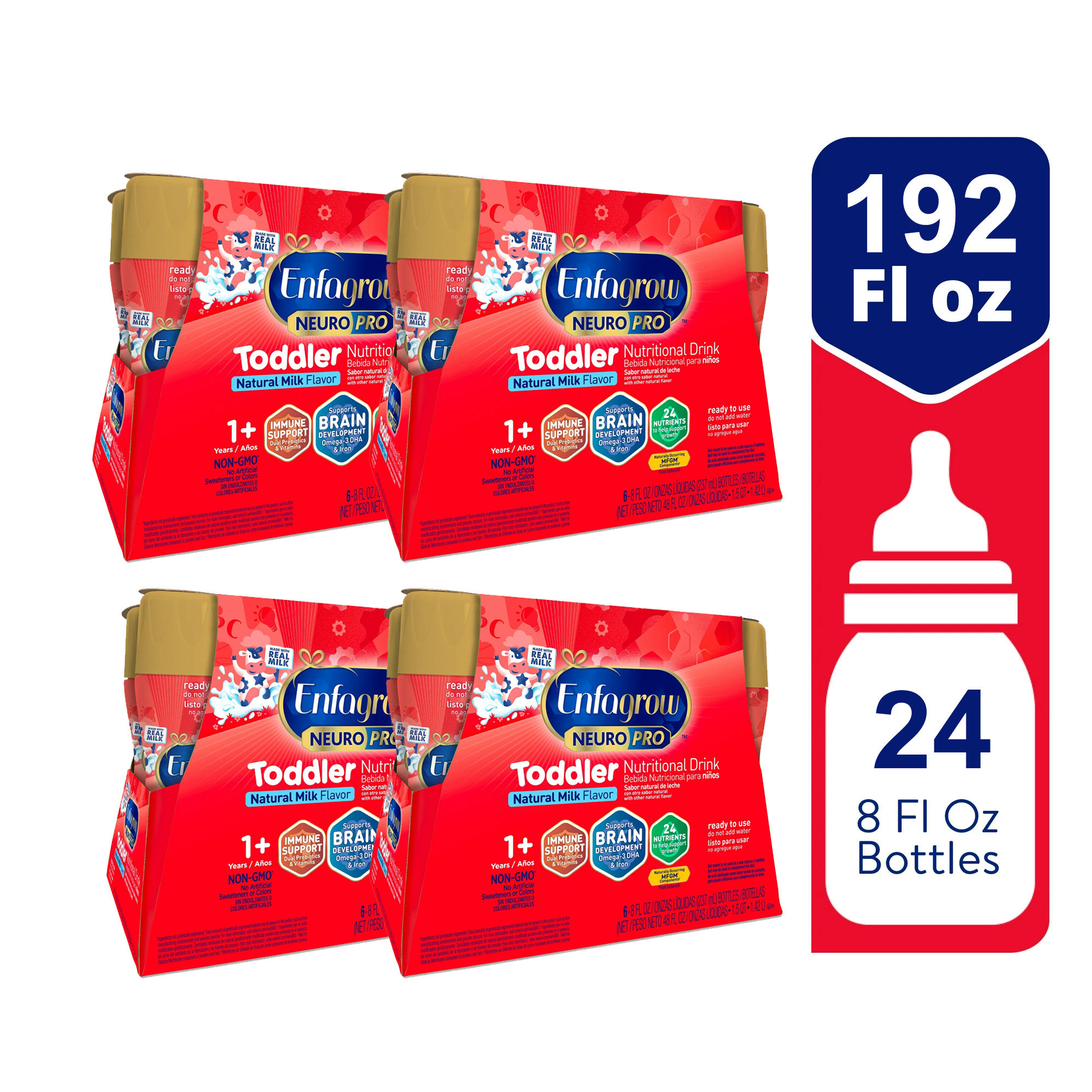 美版美赞臣液体奶红瓶小马达3段水奶1-3岁DHA液态水奶237ml*24瓶