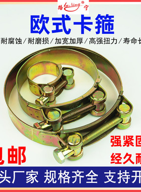 欧式喉箍加厚管卡重型矽胶管强力卡箍汽车管夹抱箍水管卡子增压器