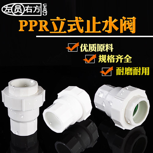 25PPR立式止回阀20热熔单向阀32活接逆止阀50/63水管塑料接头配件