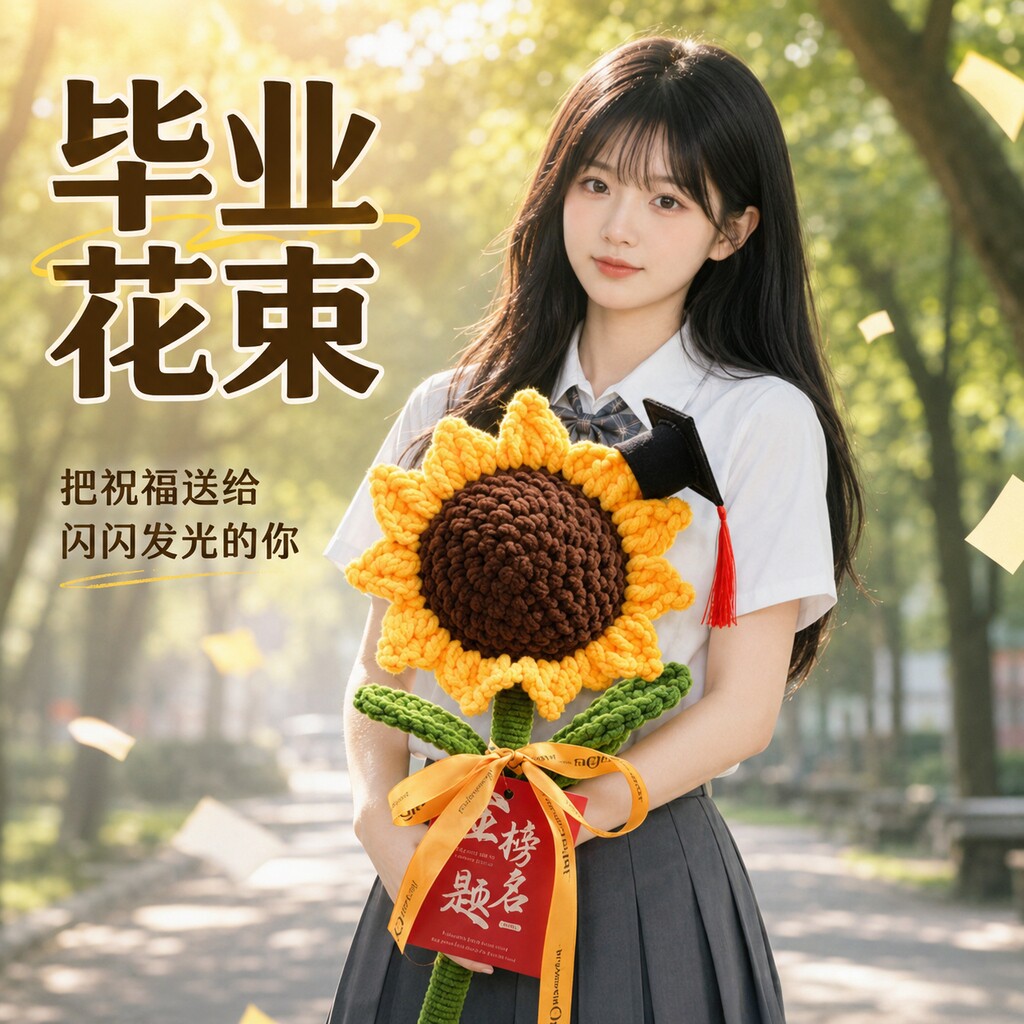 博士帽大向日葵永生花一举夺魁