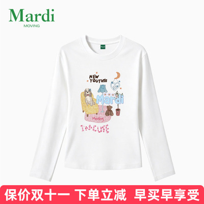 MardiMoving纯棉长袖女T恤