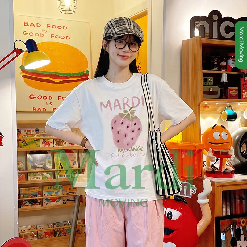 MardiMoving纯棉短袖女T恤图片
