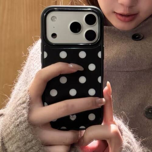简约波点防摔软壳iPhone手机壳