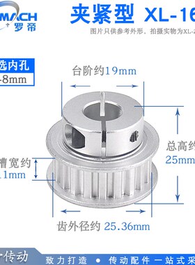 同步轮 XL16齿 夹持型/夹紧/抱紧型 快速锁紧铝合金同步带皮带轮