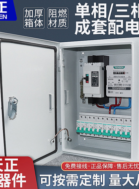 天正配电箱定制家用电表箱单相工地三级箱三相四线低压成套配电箱