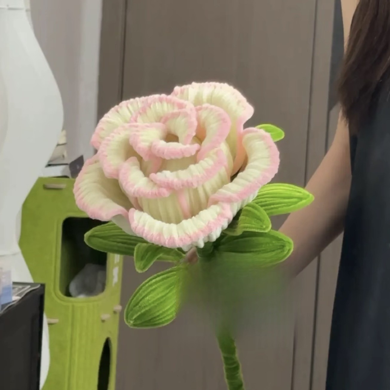 巨型玫瑰花扭扭棒自制手工DIY材