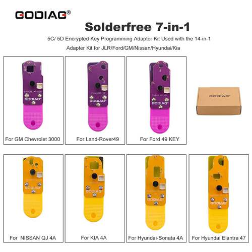 GODIAG Solderfree 7-in-1 5C/ 5D Key Programming Adapter