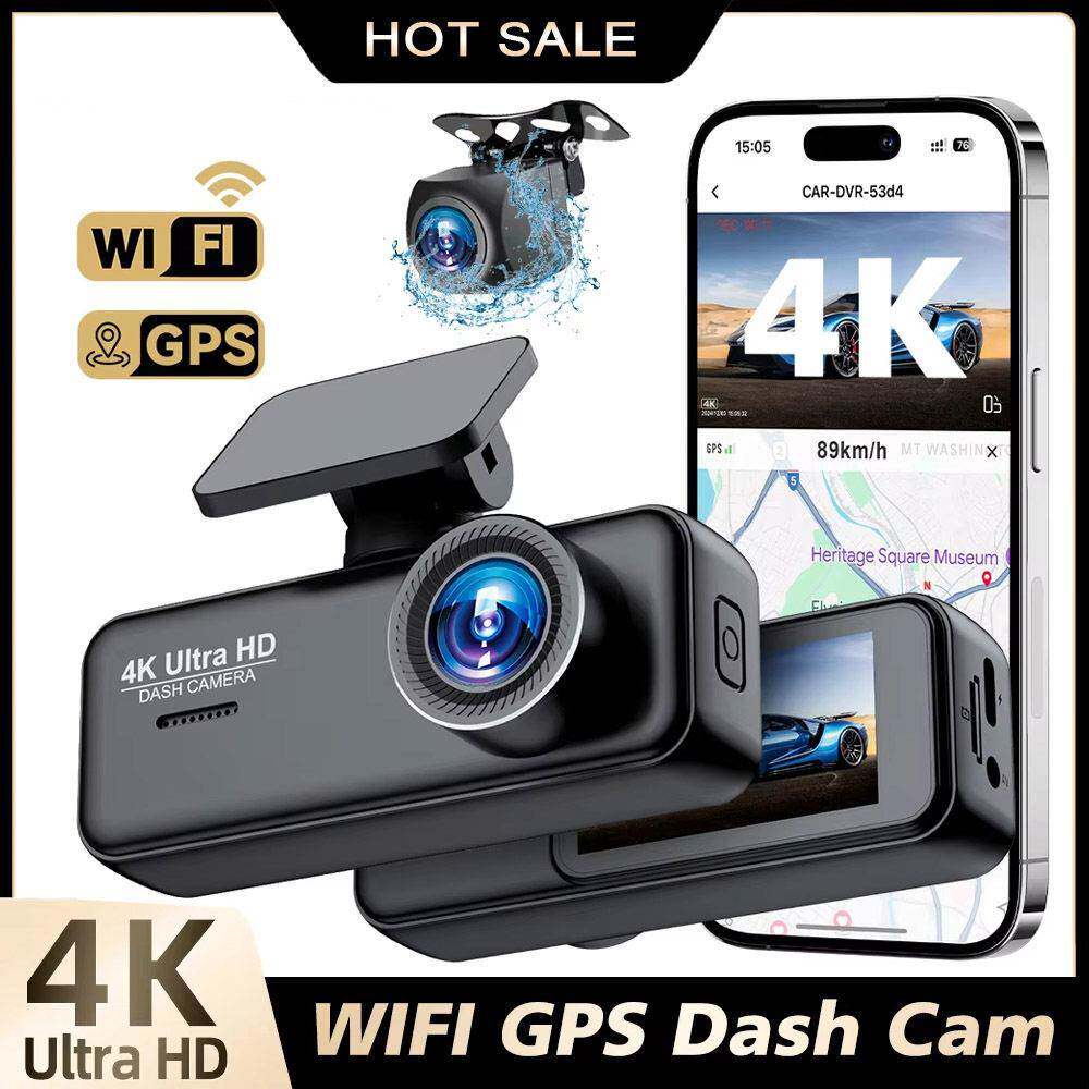 V31 跨境行车记录仪前后双录手机互联WiFi车载 双镜头夜视GPS轨迹