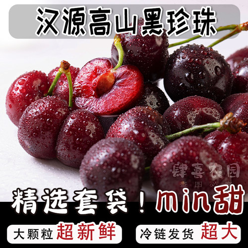 正宗汉源车厘子黑珍珠大樱桃新鲜应当季孕妇水果包邮直发一整箱