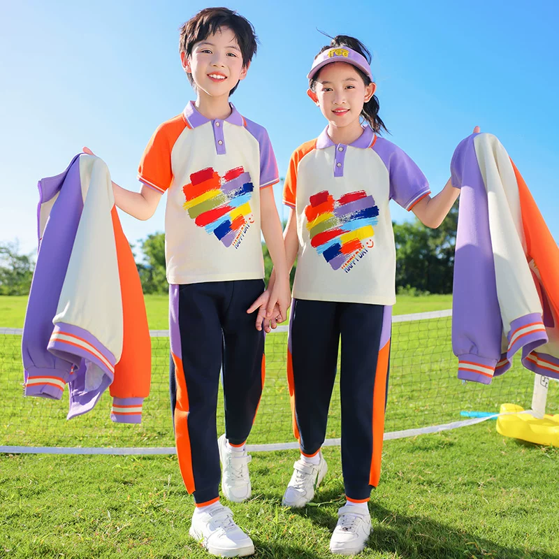 夏季小学生校服套装春秋装儿童班服一二三四年级运动会服装幼儿园