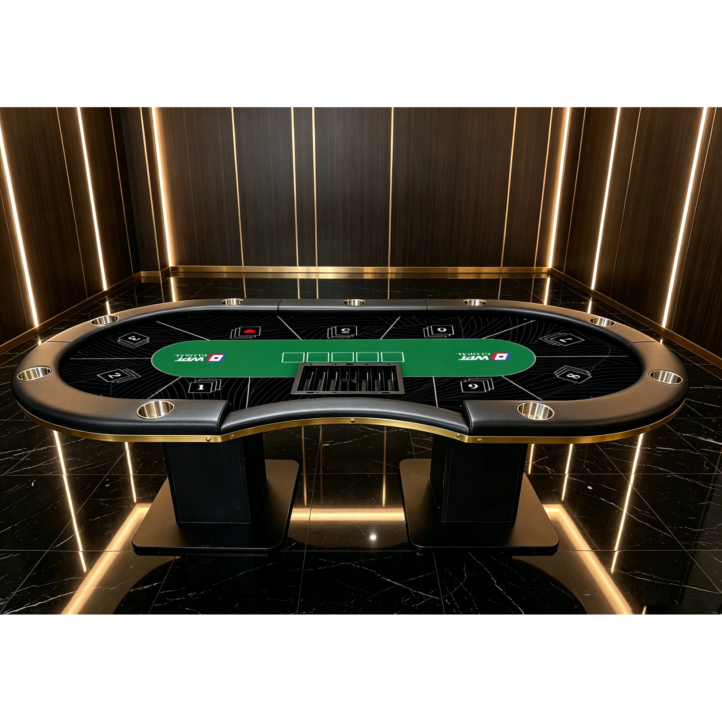 德州扑克棋牌桌带烟灰缸筹码盘游戏桌颜色尺寸支持定制原工厂直销