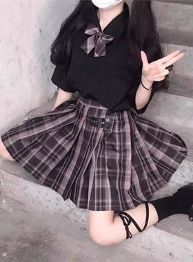 极夜之歌jk制服格裙正版套装全套夏季原创裙子短裙百褶裙班服