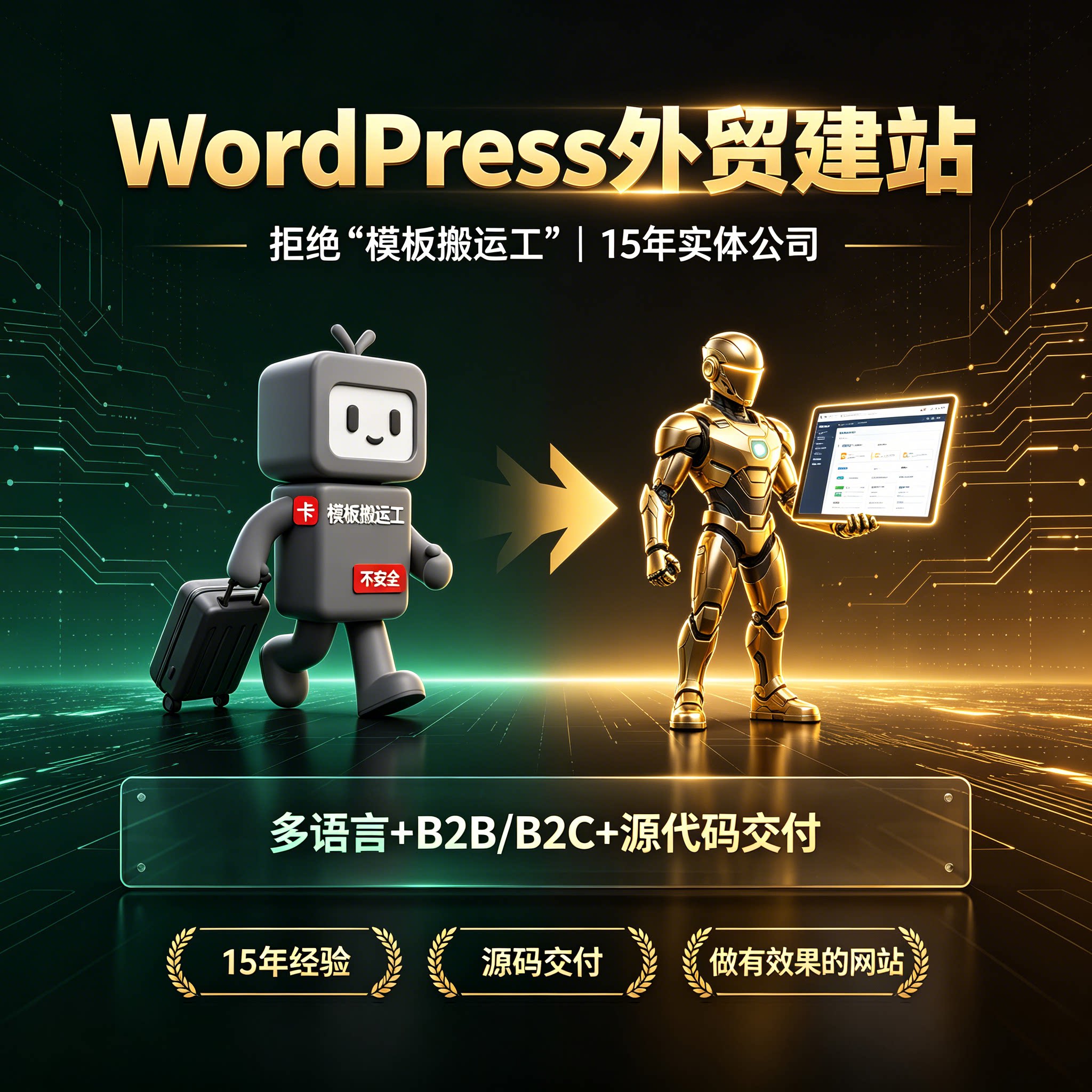 WP建站wordpress外贸设计素材/源文件