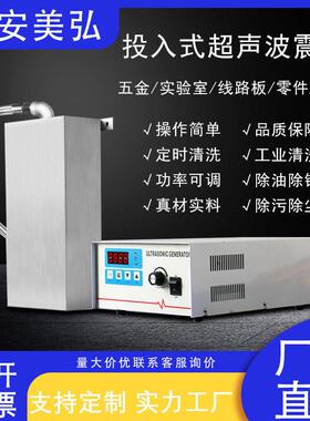 投入式工业超声波清洗机震板28/40K大功率挂壁式五金除油锈振板