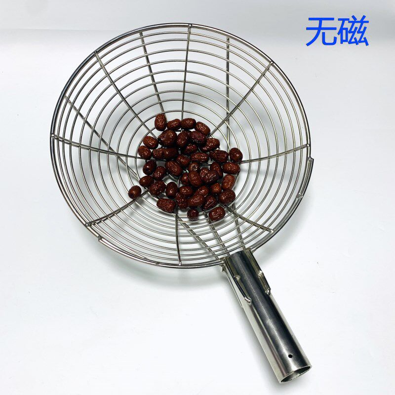 不锈钢特粗大漏勺头 大间距笊篱头加厚油炸捞网 商用超大号过滤网
