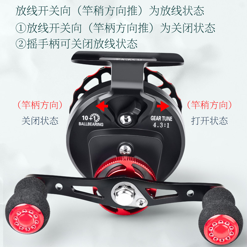 金飚王全金属数显筏钓轮一键缓降桥筏钓自动排线全金属微铅轮充电