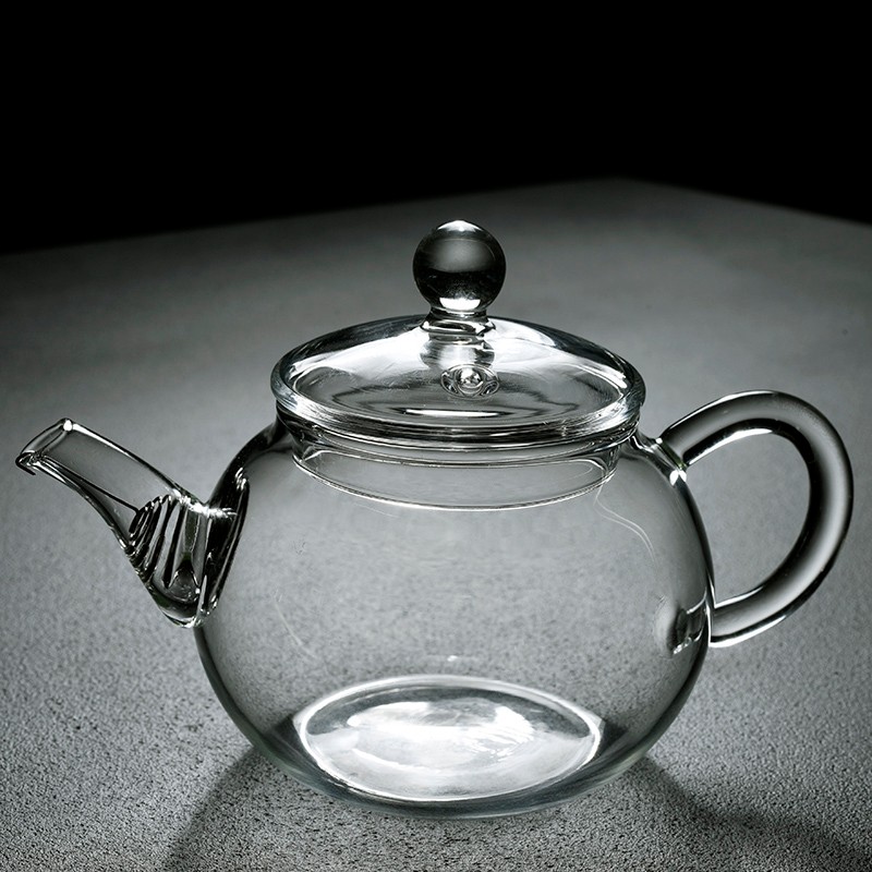 馨玉坊透明玻璃西施茶壶家用大号磨砂带过滤功夫茶具泡茶器花茶壶