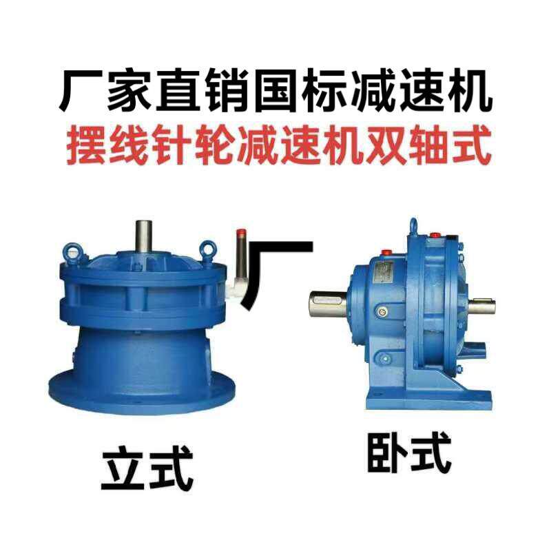 摆线针轮减速机卧式立式双轴三相380v电机变速箱小型变速器
