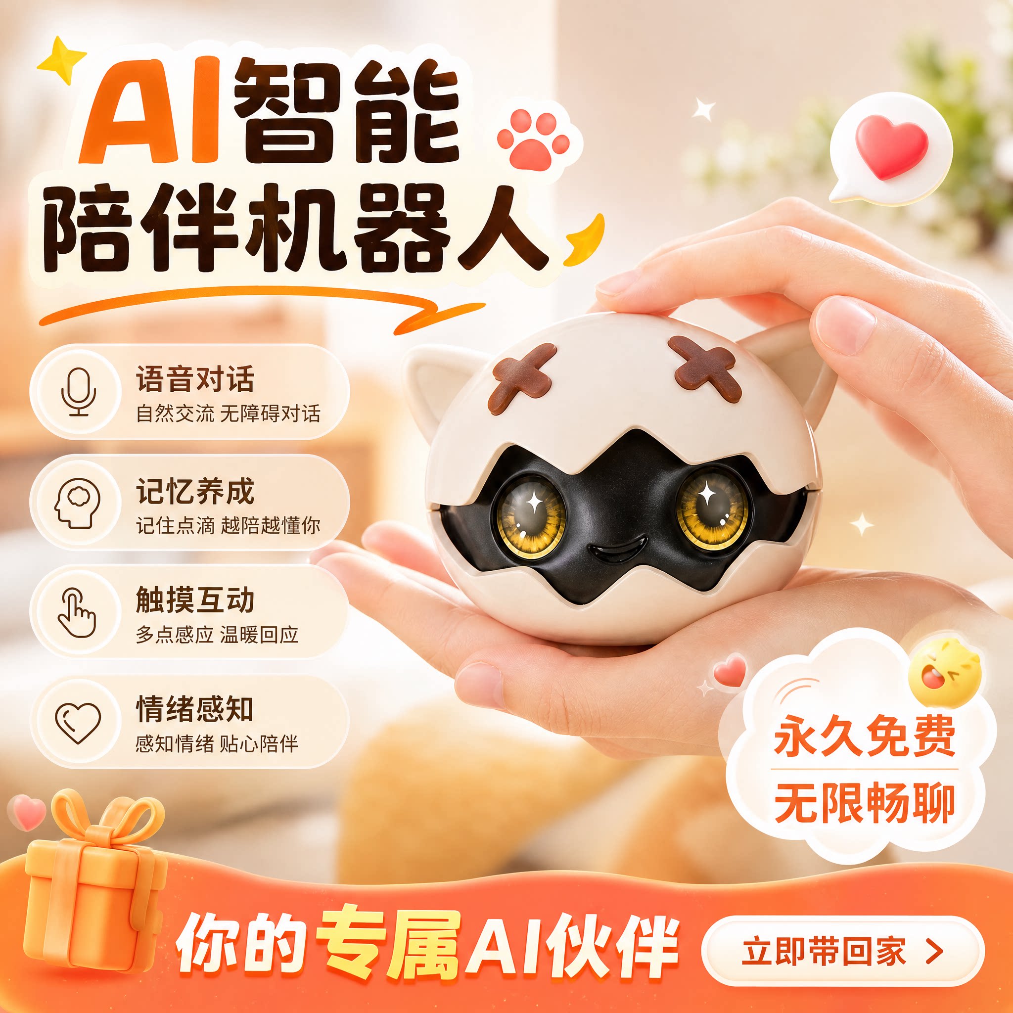MAGOCORO豆包AI陪伴智能对话机器人儿童早教玩具节日礼物电子宠物