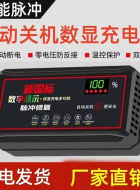 自动断电两轮三轮电动车充电器48V60V72V超级快充电车通用型