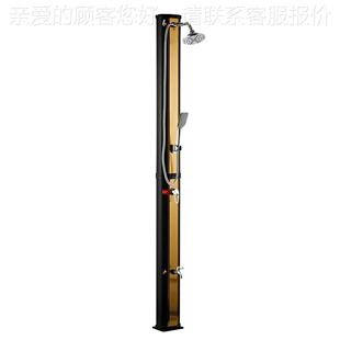 5L 新品外线金色拉丝户外太阳能淋浴器太阳能无需电太阳能淋浴柱