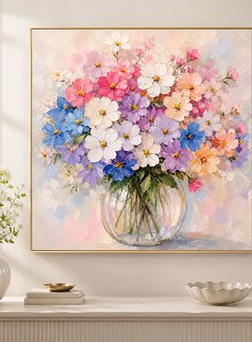 厚肌理手绘油画花卉客厅装饰挂画
