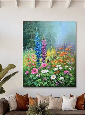 纯手绘油画现代简约客厅艺术挂画